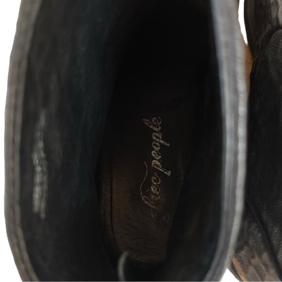 Free People Textured Ankle Boots Booties Black Sz 36 5.5 Womens - Picture 7 of 10